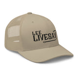 Lee Livesay Fishing Adjustable Trucker Cap Hooked Tan
